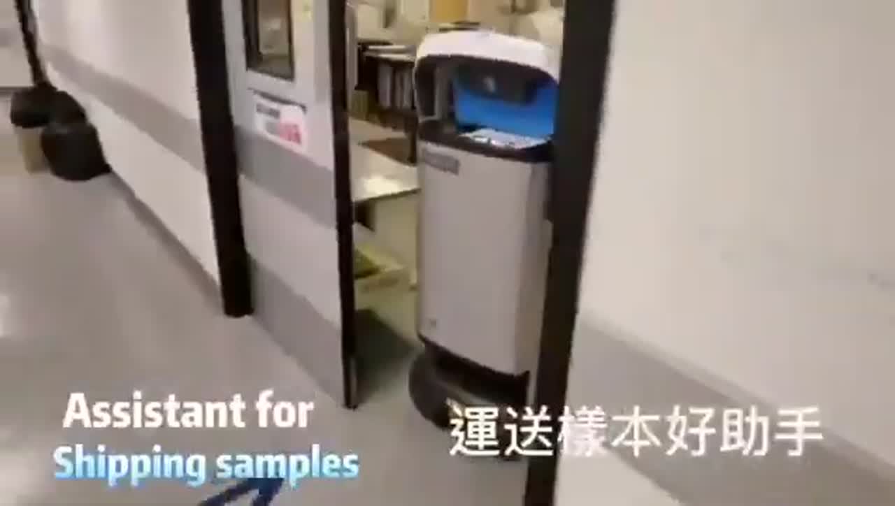 Robot vận chuyển mẫu bệnh phẩm tại bệnh viện Hong Kong